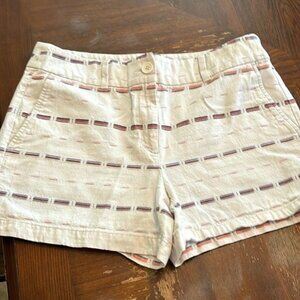 Women’s inch shorts multi colors in stripes cream base color